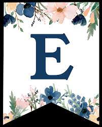 Blue & pink floral banner letters free printable. Blue Pink Floral Banner Letters Free Printable Paper Trail Design