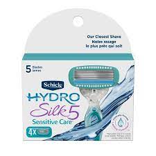 Shop schick hydro 5 razor and other name brand razors beauty & health at the exchange. Upc 841058007227 Schick Hydro Silk 5 Sensitive Care Women S Razor Blade Refills 4 Ct Upcitemdb Com