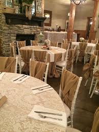 This Fundraiser At A Vinyard In Oregon Used Our Burlap Tablecloths With Ivory Lace Overlays And Runne Burlap Tablecloth Wedding Table Settings Hemstitch Napkin