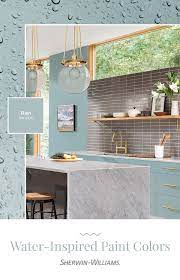 The headboard, nightstands, and tv cabinet are all by atelier. Water Inspired Paint Colors For Kitchens And Bathrooms In 2021 Kitchen Paint Color Inspiration Kitchen Paint Colors Teal Bedroom Walls