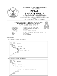 Check spelling or type a new query. Soal Ujian Uas 01 Algoritma Dan Struktur Data
