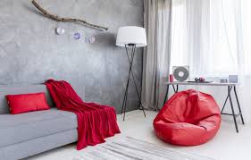 Simple floral wallpaper design ideas for modern living room design with red carpet and leather brown sofa. Wallpaper Red Grey Sofa Interior Silk House Images For Desktop Section Interer Download