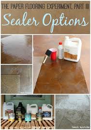 The Paper Flooring Experiment Part Iii Sealer Options Paper Flooring Paper Bag Flooring Diy Flooring