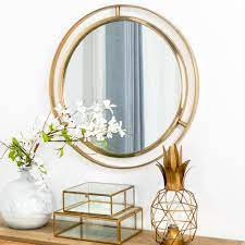 They come in a range of different sizes and styles. Glitzhome 24 D 28 D Oversized Deluxe Round Wall Mirror Overstock 23335129