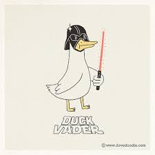 Welcome To The Duck Side Happy Drawing Duck Illustration Star Wars Geek