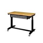 46 inch Adjustable Height Work Table with 2 Drawers  Black HOLT4602B12CA Husky