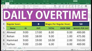It's also worth noting that as long as you comply with the federal, state, and local laws on how to calculate overtime. Overtime Calculation Formula In Excel Youtube