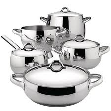 Strainer in polished stainless steel. Alessi Mami Cooking Pots And Pans Set 7 Pcs See This Great Product By Click Affiliate Link Amazon Cookware Set Gadgets Kitchen Cooking Cookware Set Nonstick