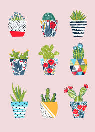 Funny Cacti Illustration Cactus Illustration Cactus Art Illustration Cactus Art