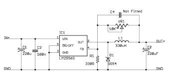 Circuit diagram of buck converter with voltage and current sensors. Modifying Lm2596 Circuit With Ad5206 Electrical Engineering Stack Exchange