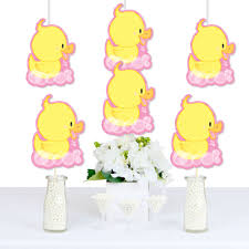 Free shipping on orders over $25 shipped by amazon. Kitchen Dining Pink Ducky Duck Baby Shower And Birthday Party Decorations 39 Piece Set Duck Centerpiece Table Decoration Kit Home Living