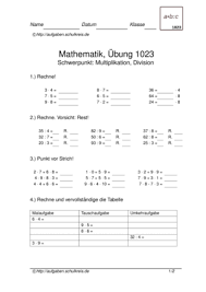 Sie haben oft verschiedene winkel. Klassenarbeiten Und Ubungsblatter Mathematik Grundschule Klasse 3 Kostenlos Zum Ausdrucken