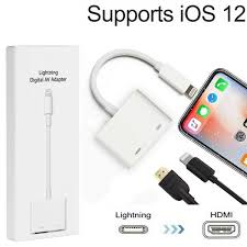 1080p Lightning To Digital Av Tv Hdmi Cable Adapter For Ipad Air Apple Iphone Lightning To Hdmi Digital Tv Av Adapter Cable Applie For Iphone Ipad 5 6 7 8 Plus X Wish