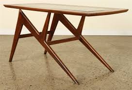 A figured walnut and chinquapin coffee table with glass. Ico Parisi Italian Mid Century Modern Coffee Table Mutualart