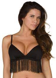 Velvet Kitten Sexy Black Foxy Fringe Bra Black Bustier Fringe Crop Top Buy Online In Burundi At Desertcart 149161815