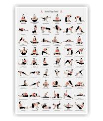 Lab No 4 Seated Yoga Asanas Poses In 12 X 18 Inches From Amazon Saved To Wall Art Decor Yoga Asanas Art Of Living Yoga Yoga Poses Chart