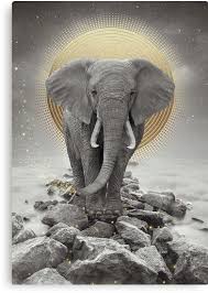 Strength Courage Stay Gold By Soaringanchor Elephant Metal Art Prints Gold Elephant