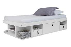 Memomad bali storage platform bed with drawers king size caramel 4 5 out of 5 stars 159. Memomad Bali Storage Platform Bed With Drawers Twin Size Off White Tiny Home Goals