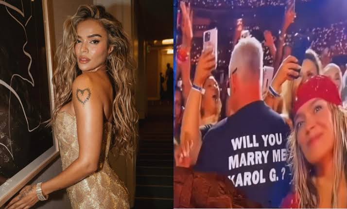 Foto: Karol G es sorprendida por fan de 56 años con inesperada propuesta de matrimonio/Cortesía