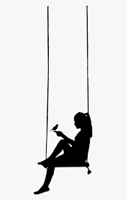 Download And Share Woman Sitting On A Swing Silhouette Cartoon Seach More Similar Free Transparent Silhouette Painting Cartoon Silhouette Silhouette Drawing