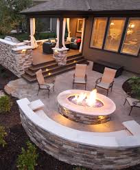 Stone fire pits look incredibly neat and go with almost it will make a good spot for a nice backyard picnic! 75 Beautiful Backyard Design With A Fire Pit Houzz Pictures Ideas May 2021 Houzz