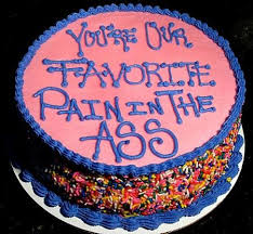 The two of you should celebrate, you made it another year without killing each other! Cake Wrecks Home Cake Writing Cake Funny Birthday Cakes