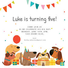 Create free party flyers, posters, social media graphics and videos in minutes. Dog Birthday Invitation Template Free Greetings Island