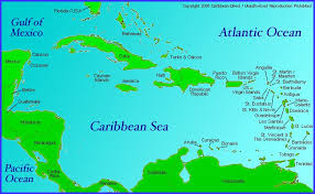 Caribbean Direct Map Of Caribbean Region With Anguilla Antigua Antigua Barbuda Aruba Bahamas Barbados B Caribbean Islands Map Caribbean Islands Caribbean
