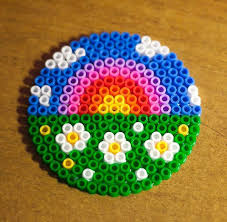 Paisaje Con Hama Beads Hama Mini Perler Etc Basteln Bugelperlen Bastelarbeiten Hama Bugelperlen