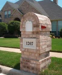 This custom mailbox decal comes with two decals, one for each size. Brick Mailbox Street Number Options Brick Doctor Brick Mailbox Mailbox Design Mailbox