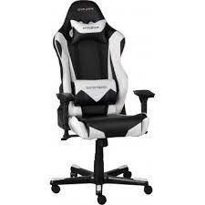dxracer racing series game bureaustoel zwart wit pu zwart wit game stoel bureaustoel