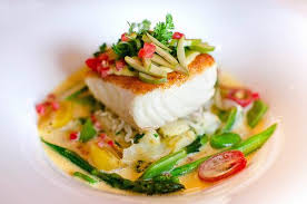 Pacific Halibut With Olive Oil Crushed Fingerling Potatoes Flickr Fine Dining Recipes Food Plating Food Presentation