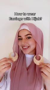 Here's one of the ways I wear earrings with Hijab! #hijabigirl #hijabi...