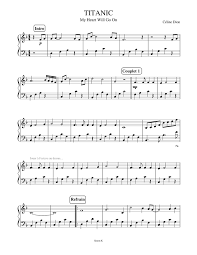 Download And Print In Pdf Or Midi Free Sheet Music For My Heart Will Go On By Celine Dion Arranged By Sim10 For P Piano Sheet Music Free Easy Piano Songs