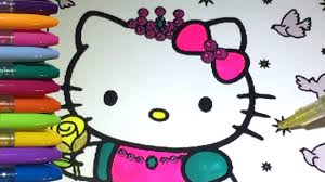 60 hello kitty printable coloring pages for kids. Princess Hello Kitty Coloring Pages Youtube