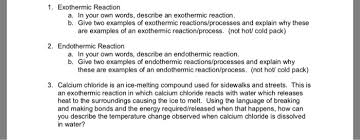 Solved 1 Exothermic Reaction A In Your Own Words Descr Chegg Com