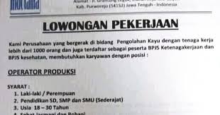 Lowongan pt daya tama tempuran : Lowongan Kerja Pt Indotama Omicron Kahar Operator Produksi Purworejo Sd Smp Sma Sederajat Loker Swasta