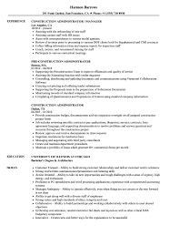 construction administrator resume
