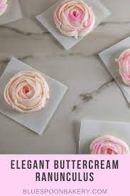 Elegant Buttercream Ranunculus Butter Cream Diy Icing Cupcake Cakes
