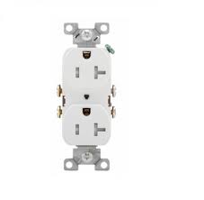 To control each outlet of the receptacle independently, cut off the connecting link between the brass screws with a wire cutter. Eaton Wiring 20 Amp Duplex Receptacle Tamper Resistant Nema 5 20r White Eaton Wiring Tr370w Homelectrical Com