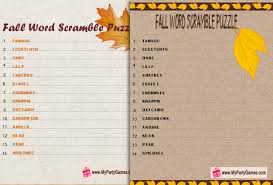 I have collected many questions and answers in my free printable baby trivia game but if you are looking for some more questions then the link i have shared above will be really. Free Printable Fall Word Scramble Puzzle