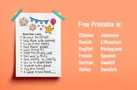 There are pictures for many different topics including people, places and different times of the year. Multil Language Printable New Year Resolutions For Kids