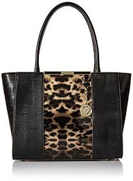 Anne Klein Run Wild Tote Bag Black White One Size Handbags Amazon Com Anne Klein Bag Bags Leopard Bag