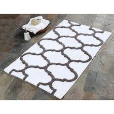 Find bath rugs & mats at wayfair. Saffron Fabs 50 In X 30 In Bath Rug Cotton In White And Gray Sfbr1171 The Home Depot