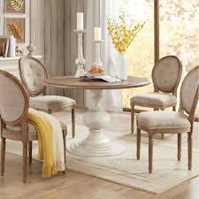 The dining table is a beautifully simple dining table that will suit any kitchen or dining area. Madison Park Hemlock Reclaimed Walnut Antique Cream Dining Table Overstock 26966987