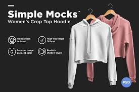 Streetwear Apparel Mockup Bundle Hoodie Mockup Crop Top Hoodie Clothing Mockup