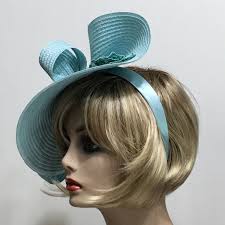 Blue Derby Fascinator, Races Headband, Kentucky Derby Hat, Races  Fascinator, Rose Embroidered Fascinator, Preakness Races, Wedding Guest