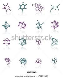 Chemical Bonds Logo Illustration Molecules Science Illustration