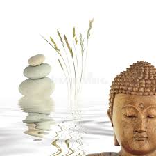 Serene Stone Buddha Face Tranquility Nature Stock Photos