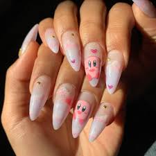 Alena J On Instagram Handpainted Kirby Nails On Myself Starting The Valentines Designs Early Anime Nails Christmas Nails Acrylic Kawaii Nails Daily sad aesthetic content turn on notifications !. handpainted kirby nails